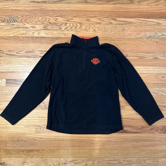 Harley-Davidson Other - Harley-Davidson Vintage Y2k Essential Fleece Quarter Zip Jacket Size Large
